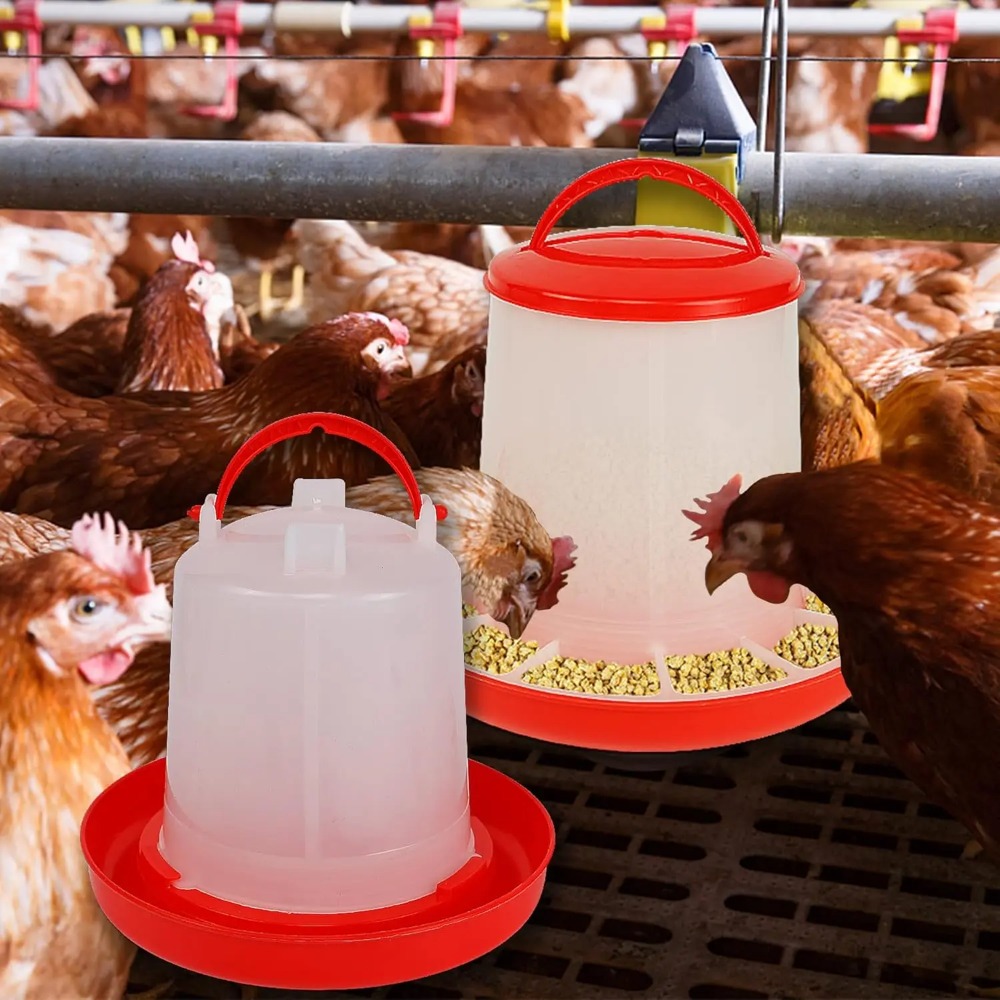 Portion Control Container - เครื่องให้อาหารและน้ำไก่แบบอัตโนมัติ ขนาด 3 กก. + 3
