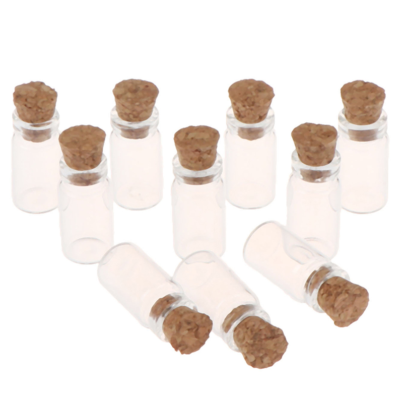 Food Storage Jar Glass - 10 ชิ้น 1:12 ตุ๊กตาจิ๋ว ขวดแก้ว โมเดลขวดขนม