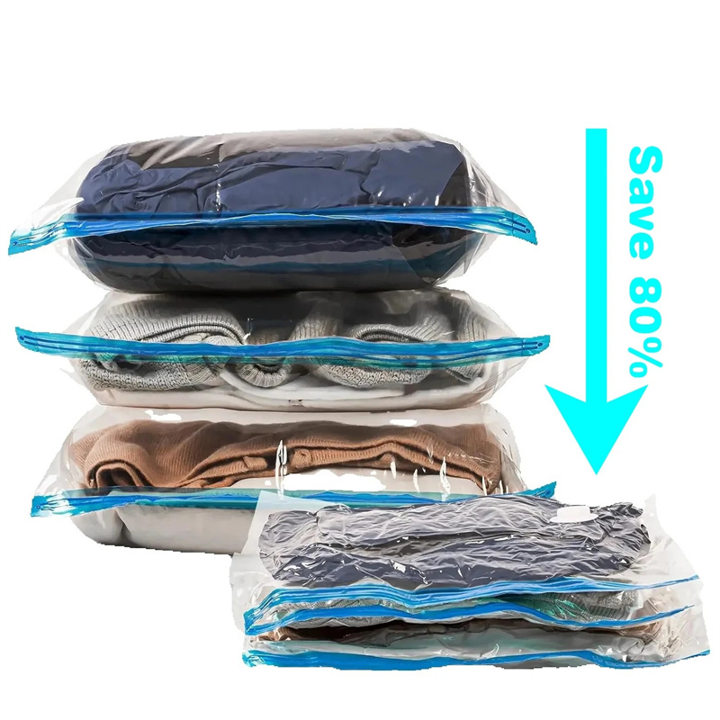 Food Storage Vacuum Sealer Machine - ปั๊มลมไฟฟ้า เครื่องปั๊มลมขนาดเล็ก เครื่องซีลสูญญากาศแบบแบ่งส่วน ถุงบีบอัดสูญญากาศ ประหยัดพื้นที่สำหรับเก็บเสื้อผ้าและอาหาร