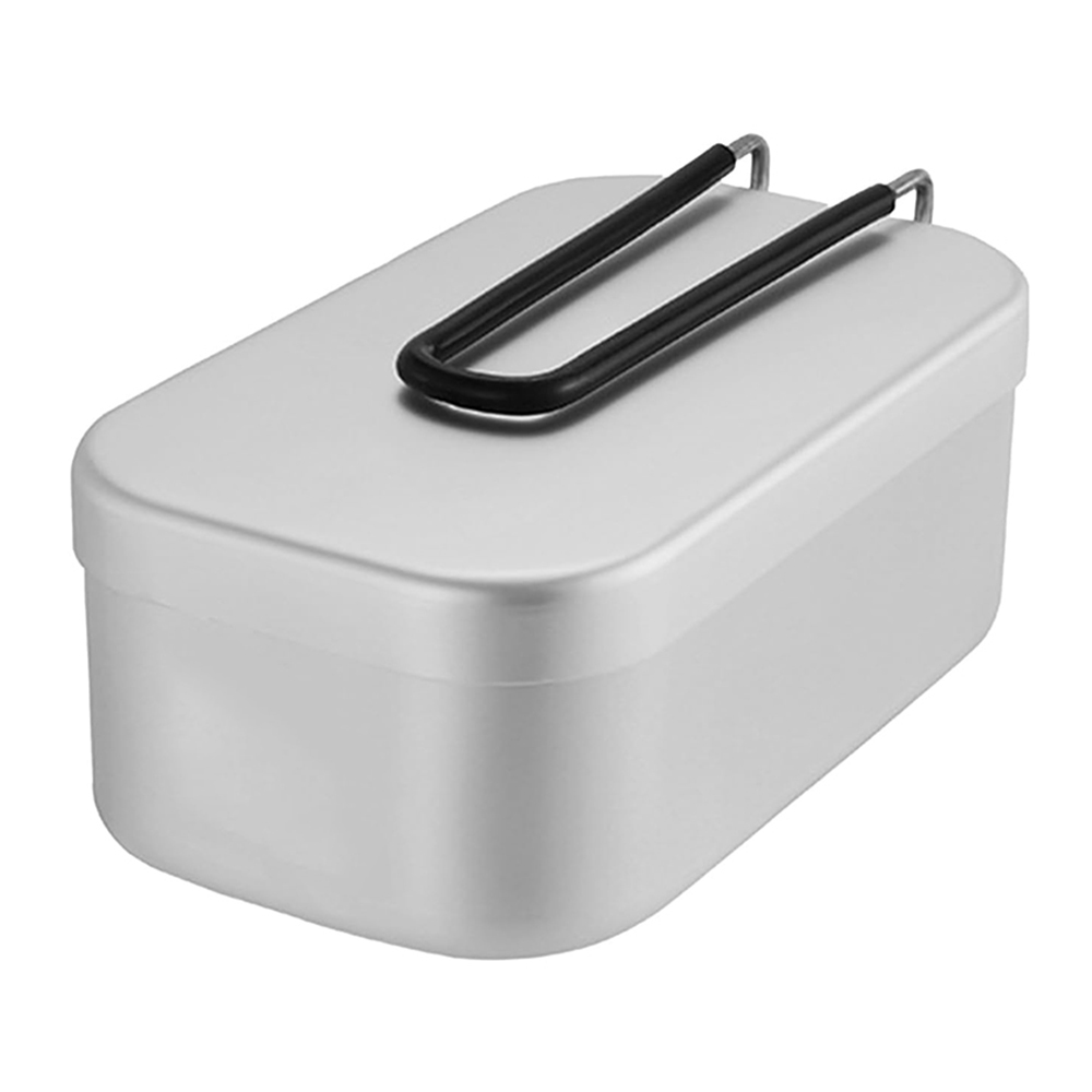 Food Storage Aluminum - 800ML อลูมิเนียมกล่องอาหารกลางวันกลางแจ้ง Camping เครื่องครัวบนโต๊ะอาหารพับจับกล่องปิคนิคทําอาหารกล่อง Bento สําหรับเดินป่า