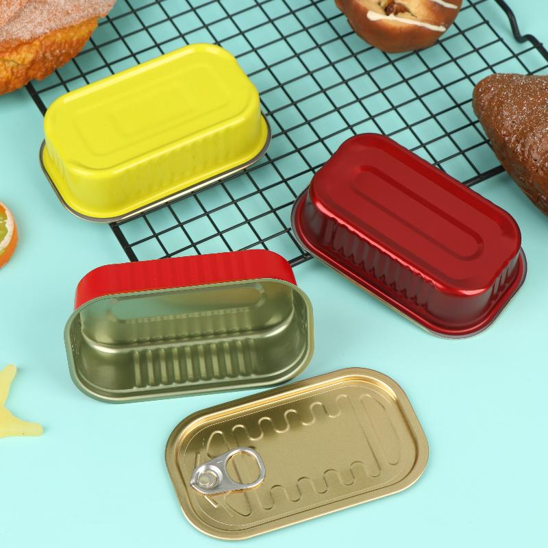 Food Storage Organizer - กล่องเก็บของโลหะทรงสี่เหลี่ยมขนาดเล็ก 2 ชิ้น พร้อมฝาปิดแบบดึง, กล่องใส่อาหารอเนกประสงค์ขนาดเล็ก