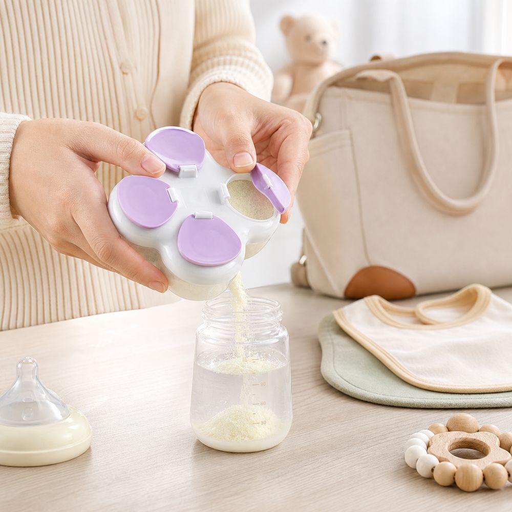 Food Storage Baby - กล่องแบ่งส่วนสำหรับใส่ผงสูตรนม 720 มล. 4 ช่อง กล่องใส่ผง