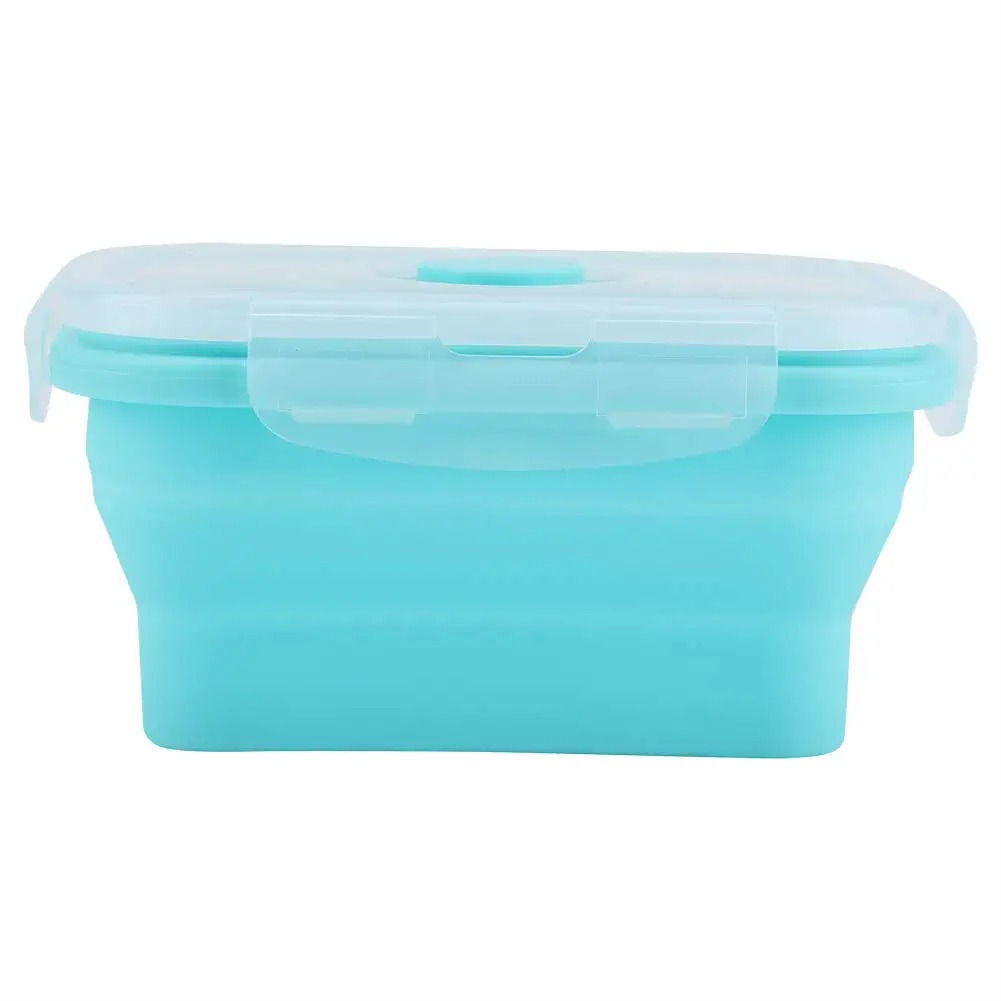 Food Storage Design - 4 ขนาดพับซิลิโคนอาหารแบบพกพา Bento กล่องอาหารกลางวันไมโครแวร์ Home KITCHEN