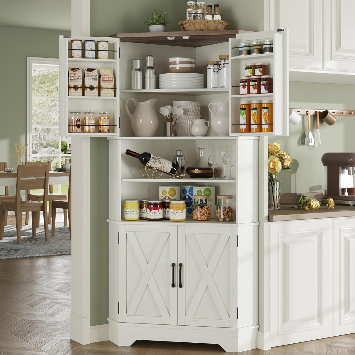 Food Storage Kitchen Cabinet - # ตู้เก็บของเข้ามุม, ตู้เก็บของในครัวขนาด 67 นิ้ว, ตู้เก็บของเข้ามุม