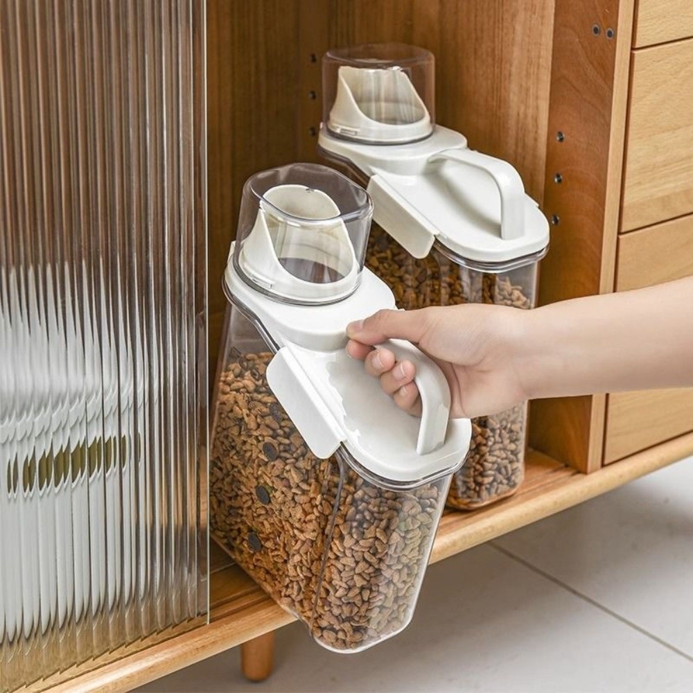 Food Storage Freeze Dried - ถังเก็บอาหารสัตว์เลี้ยงกันความชื้น ภาชนะเก็บอาหารแห้งแบบปิดผนึก วัสดุ PP ถังเก็บเครื่องปรุงในครัว ขนมขบเคี้ยว