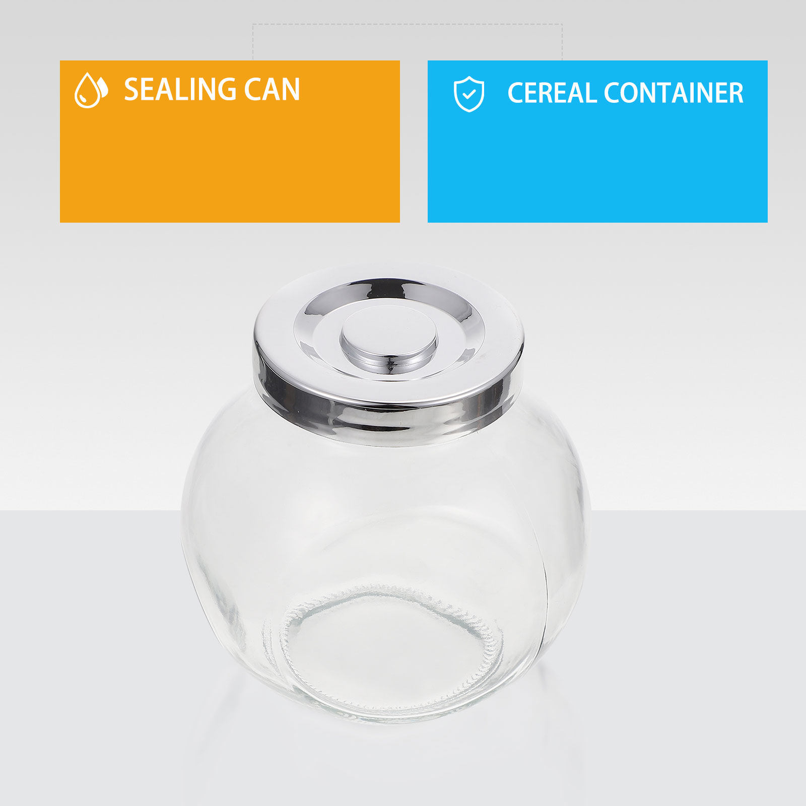 Food Storage Jar Glass - ขวดเก็บแยมผลไม้ 2 ชิ้น ขวดเก็บอาหารในครัวเรือน ขวดแก้วบอโรซิลิเกตคุณภาพสูง ปิดผนึกกันความชื้นและฝุ่น