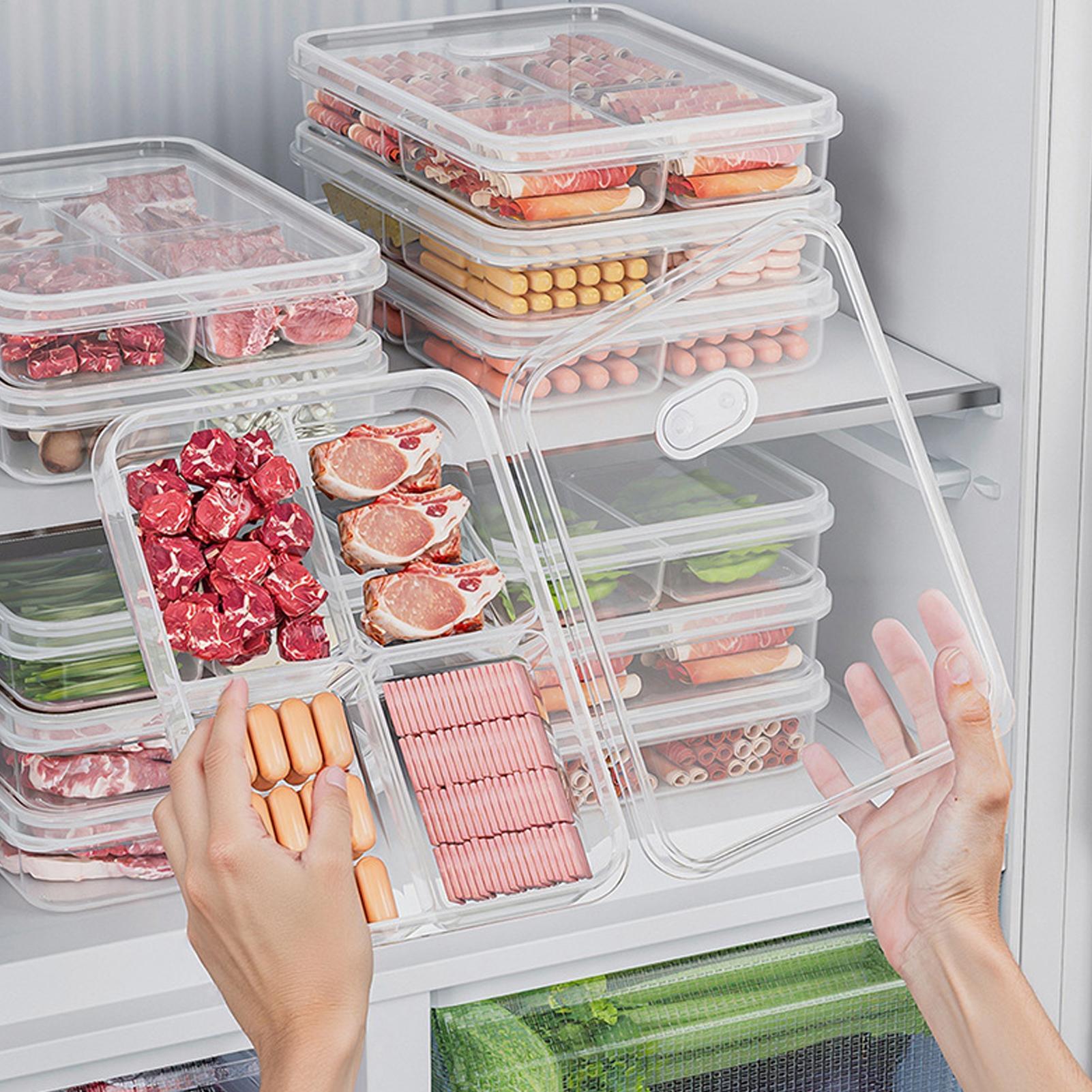 Food Storage For Refrigerator - กล่องเก็บของในตู้เย็น 1 ชิ้น กล่องเก็บเนื้อสัตว์และผักเพื่อรักษาความสด กล่องเก็บอาหารโปร่งใส กล่องจัดระเบียบในครัว