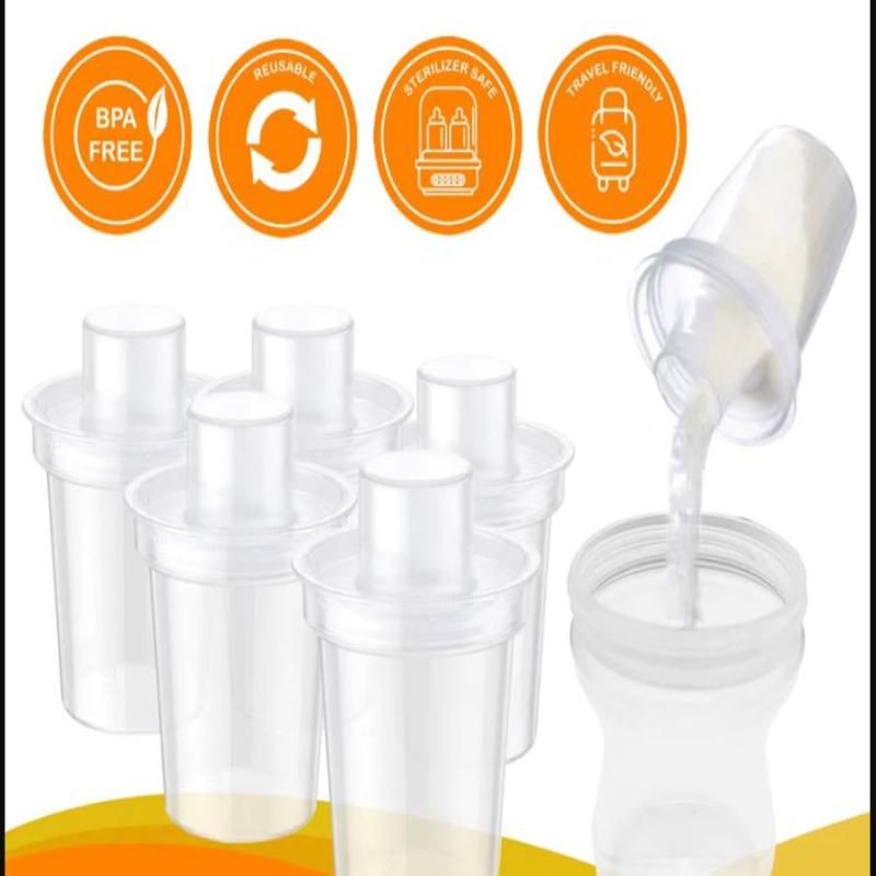 Food Storage Baby - 6PPC 80ML เครื่องจ่ายนมผงสำหรับเด็ก กล่องเก็บอาหารเด็กแบบพกพา เครื่องจ่ายนมผงสำหรับเด็ก กล่องบรรจุผงแบบกำหนดปริมาณไว้ล่วงหน้า
