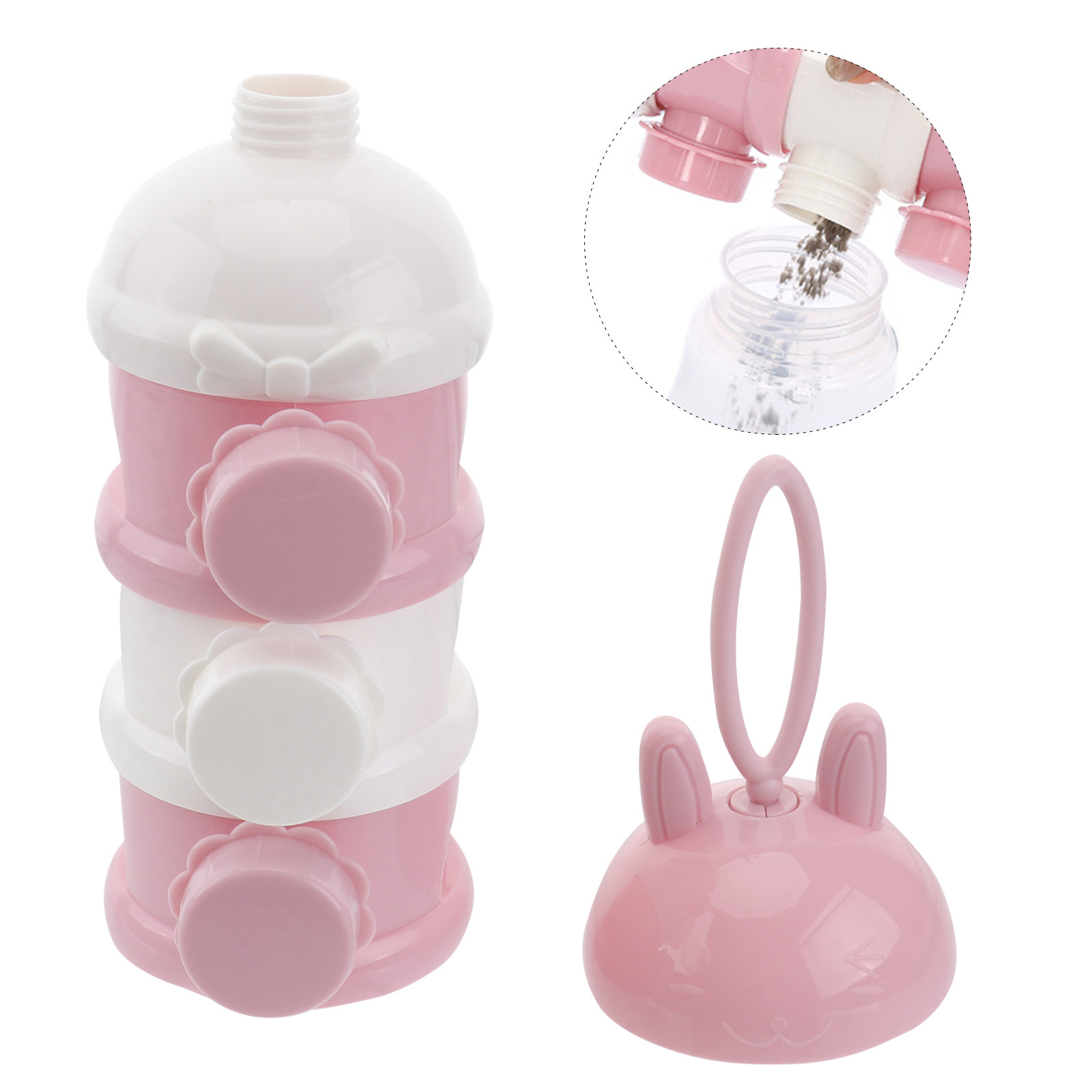 Food Storage Baby - กล่องใส่นมผงสำหรับทารก 3 ชั้น น้ำหนักเบา พกพาสะดวก กล่องเก็บนมผงสำหรับเด็ก