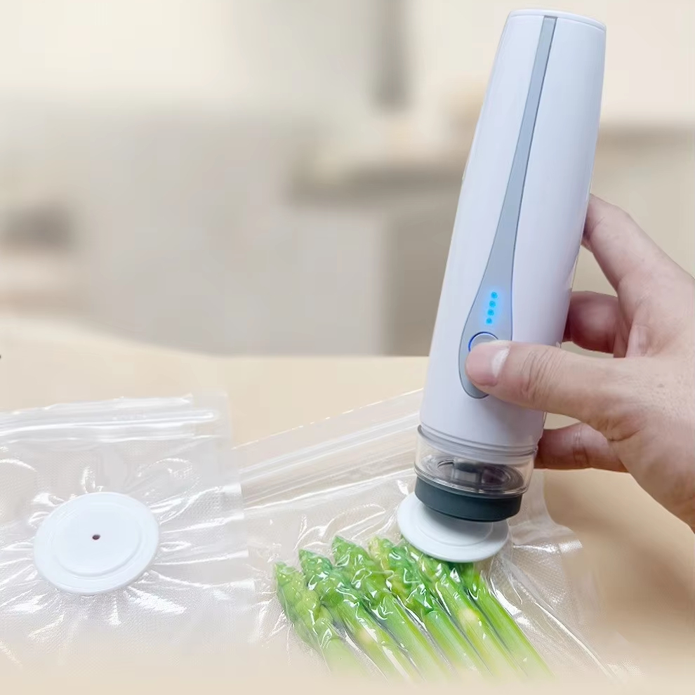 Food Storage Vacuum Sealer Machine - เครื่องซีลสูญญากาศขนาดเล็กอัตโนมัติ เครื่องแพ็คสินค้าในครัวเรือน สำหรับเก็บอาหารและขนม ใช้พลังงานไฟฟ้า