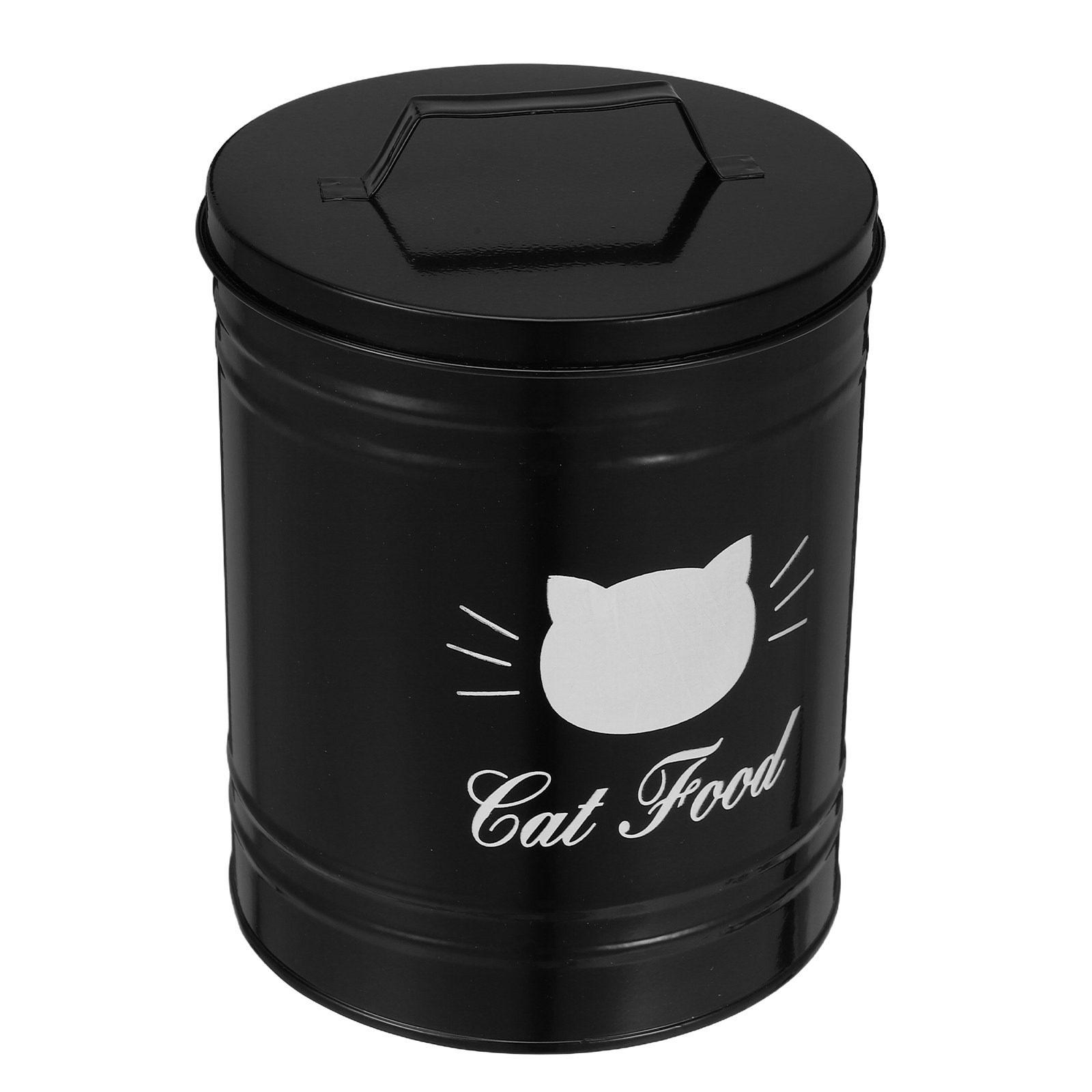 Food Storage Design - กล่องเก็บอาหารสัตว์เลี้ยงแบบเหล็ก ดีไซน์ปิดผนึกแน่นสนิท ภาชนะใส่ขนมสุนัข โถใส่อาหารแมว ป้องกันสนิม พื้นผิวเรียบ