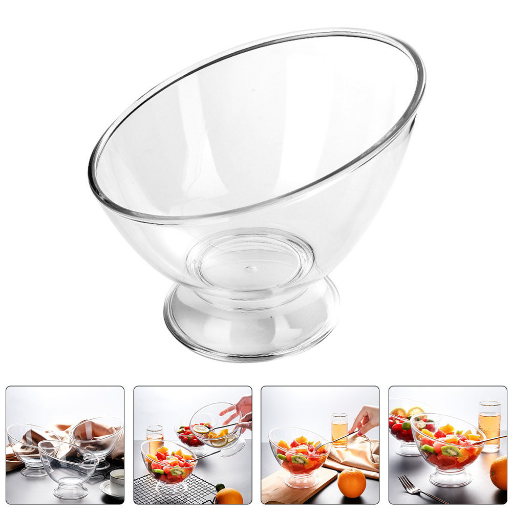Food Storage Design - ชามสลัดดีไซน์เฉียงสไตล์ญี่ปุ่น อเนกประสงค์สำหรับใส่ของหวาน อาหาร ผลไม้ ภาชนะเสิร์ฟอาหาร อุปกรณ์ครัว
