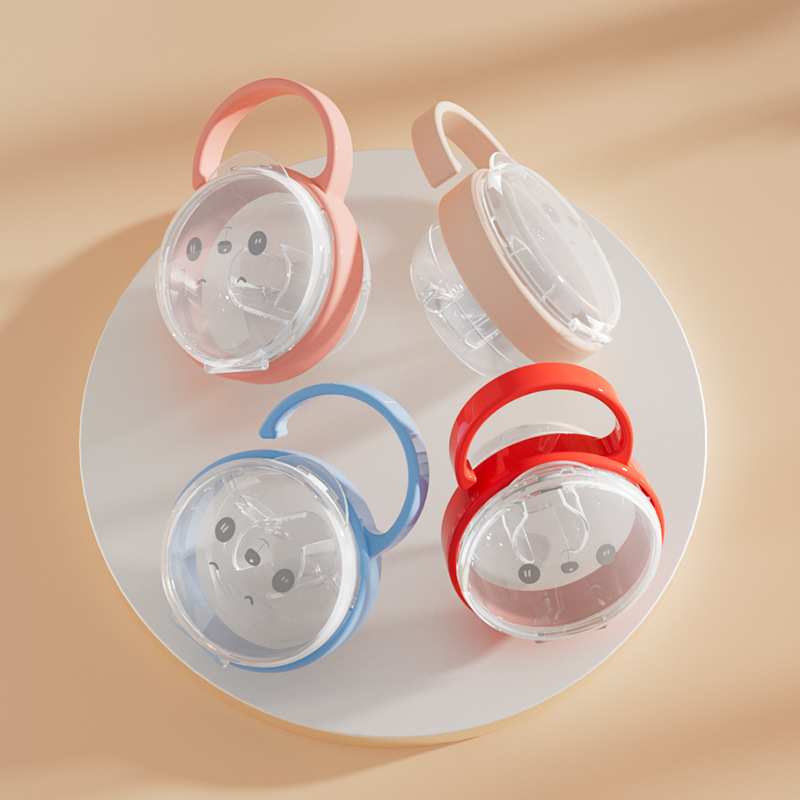 Food Storage Baby - จุกนมหลอกเด็กแบบใหม่ กล่องใสกันฝุ่น ดีไซน์แพนด้าน่ารักพร้อมหูจับ วัสดุ PP เกรดอาหารเพื่อการจัดเก็บจุกนมหลอกอย่างปลอดภัย