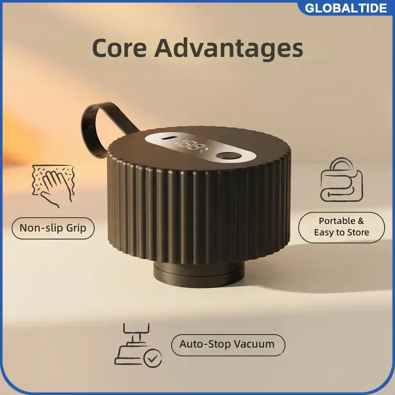 Food Storage Vacuum Sealer Machine - ชุดเครื่องซีลสูญญากาศสำหรับขวดโหลไฟฟ้า 3-in-1 เครื่องซีลอาหารอัตโนมัติแบบมือถือสำหรับการเก็บรักษาอาหารในขวดโหลให้สดใหม่ Dremel