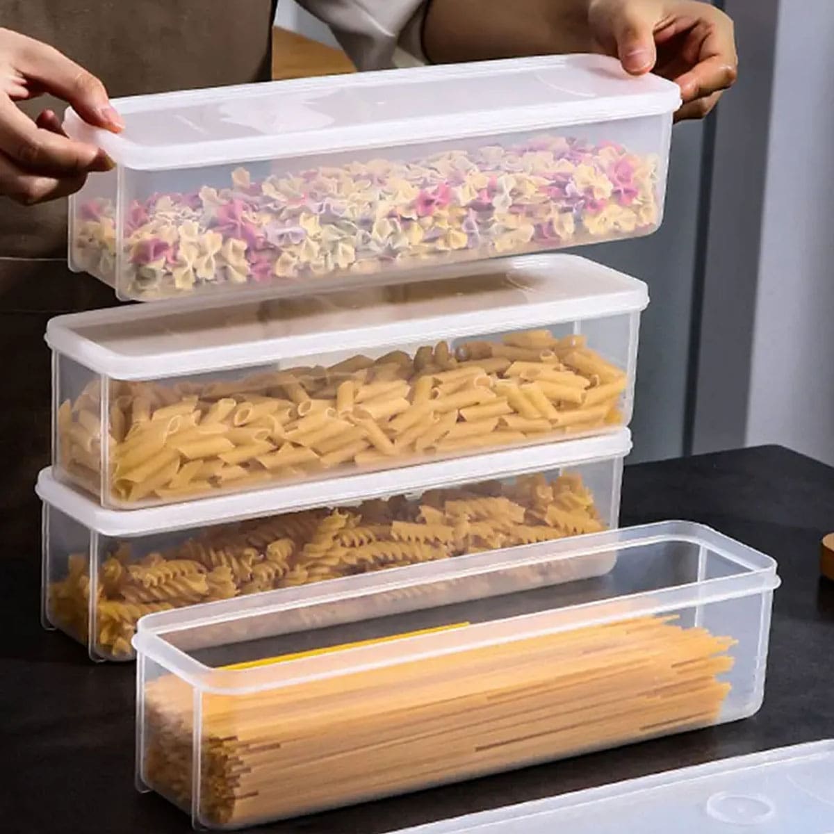 Food Storage For Refrigerator - กล่องเก็บของพลาสติกใส 1 ชิ้น, กล่องเก็บอาหารในตู้เย็นพร้อมฝาปิด, กล่องเก็บอาหารแบบใส, กล่องเก็บอาหารแบบปิดผนึก