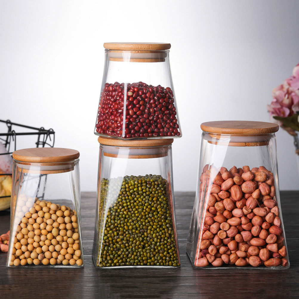โถเก็บอาหารแบบสุญญากาศ ฝาไม้ ภ - Food Storage Jars With Wooden Lids บทวิจารณ์และราคา