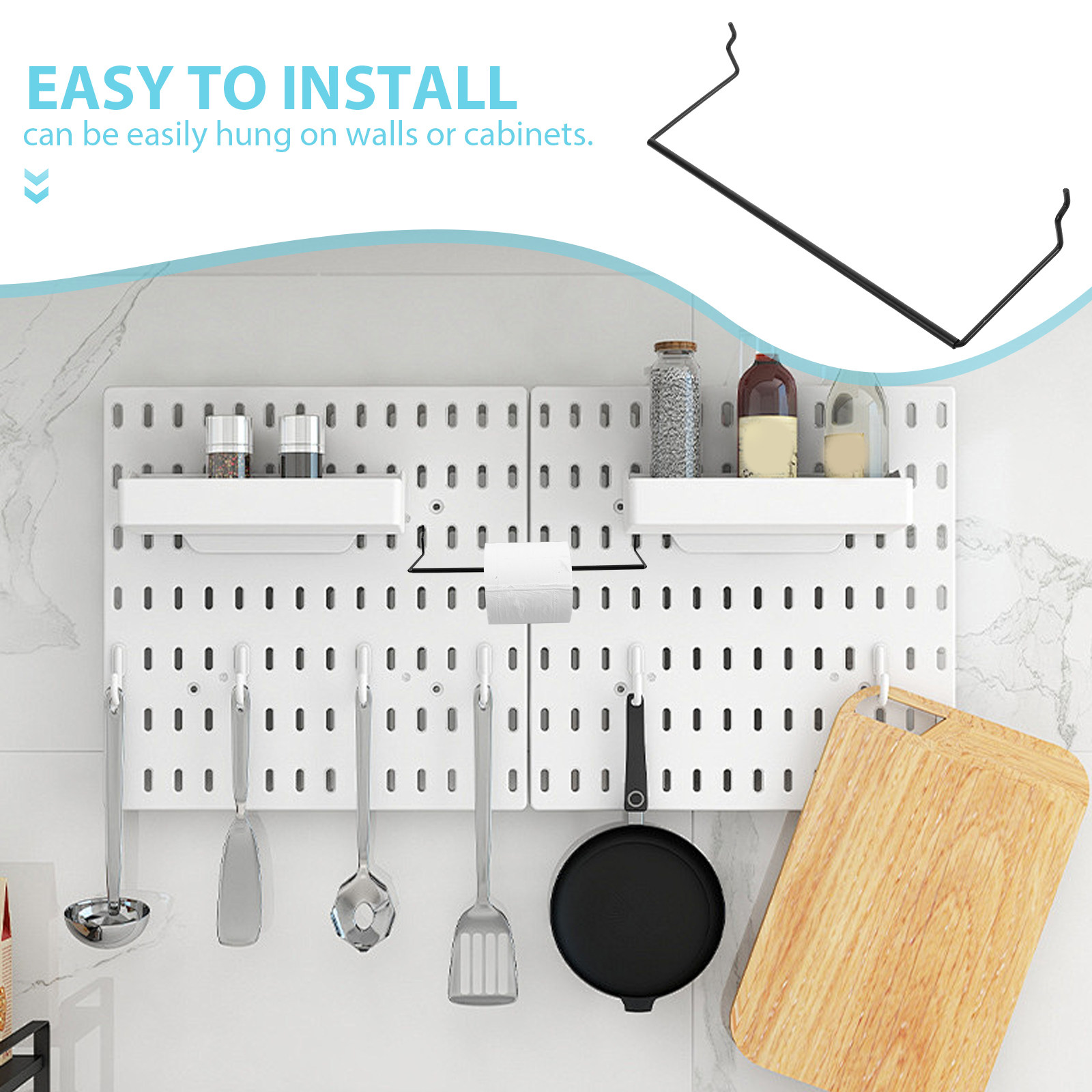 ที่แขวนผ้าเช็ดครัวแบบแผ่นโลหะ  - Food Storage Organizer บทวิจารณ์และราคา