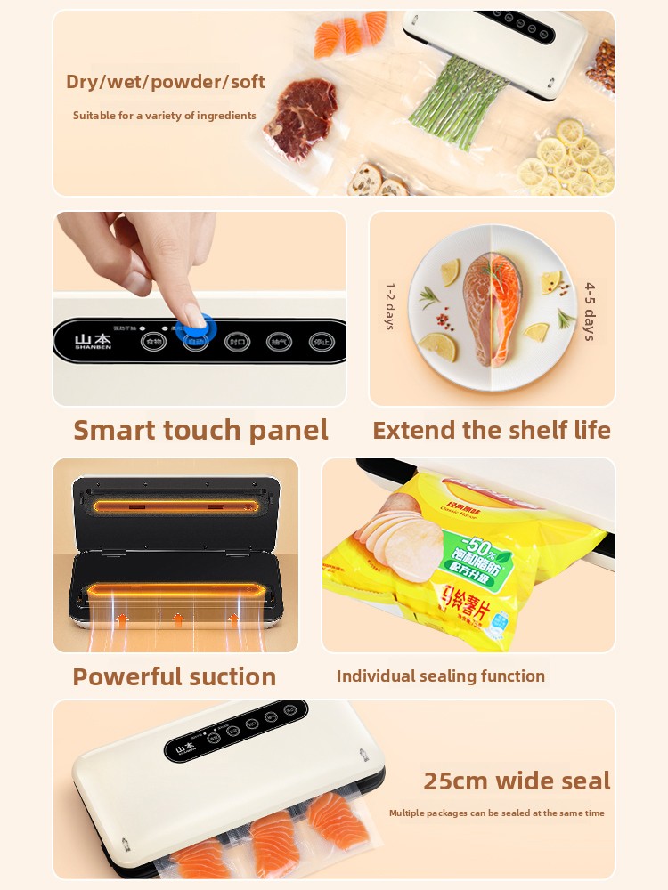 เครื่องซีลสูญญากาศขนาดเล็กแบบอ - Food Storage Vacuum Sealer Machine บทวิจารณ์และราคา