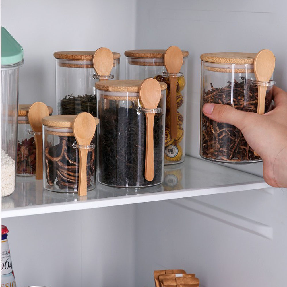 ภาชนะพลาสติกเก็บอาหารแบบสุญญาก - Food Storage Jars With Wooden Lids บทวิจารณ์และราคา