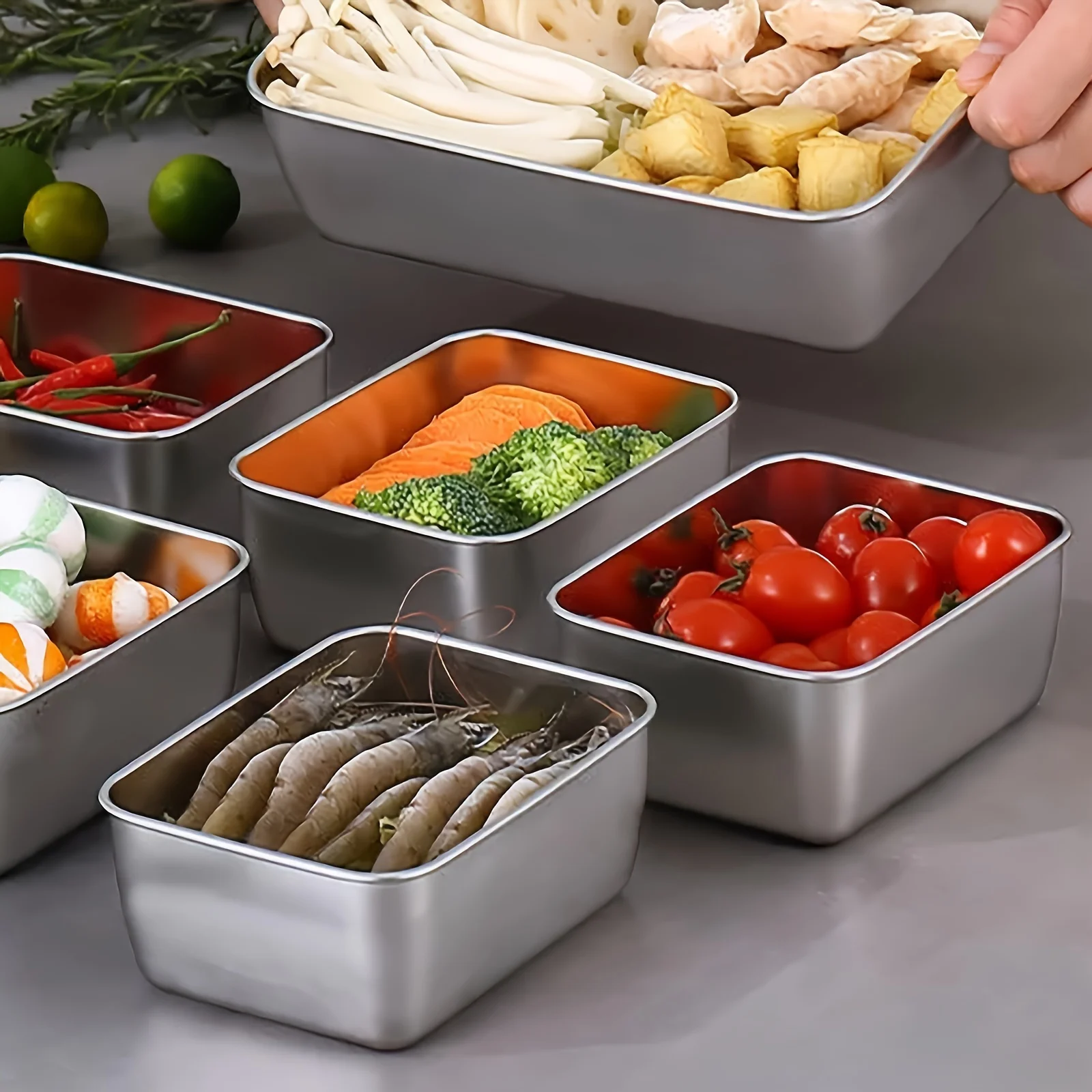 ชุดกล่องเก็บอาหารสแตนเลสพร้อมฝ - Food Storage Aluminum บทวิจารณ์และราคา
