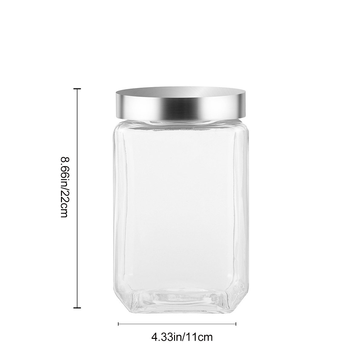 โหลแก้วเก็บอาหาร 1 ชิ้น ความจุ - Food Storage Jar Glass บทวิจารณ์และราคา
