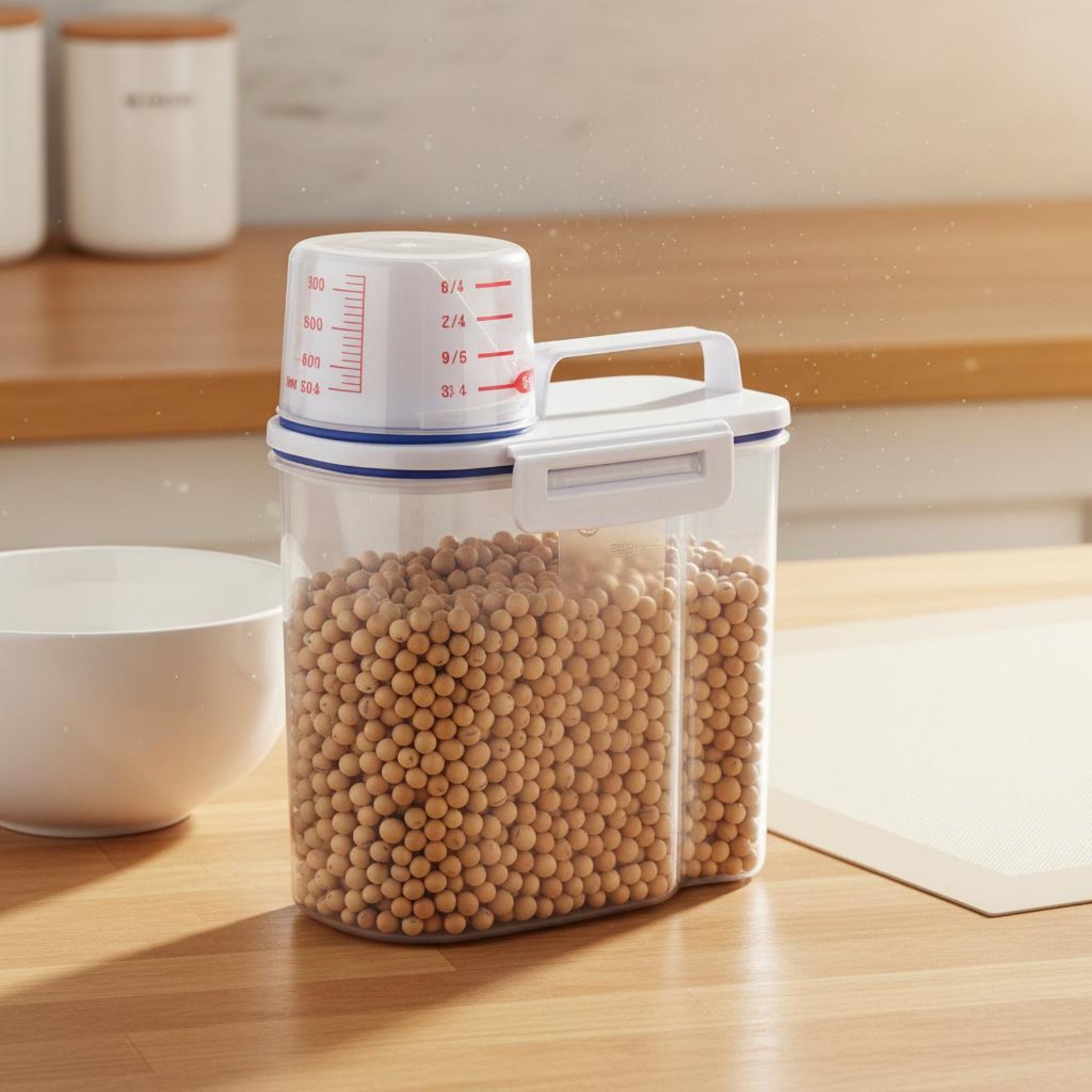 ภาชนะเก็บข้าวสาร กล่องจ่ายข้าว - Food Storage Organizer บทวิจารณ์และราคา