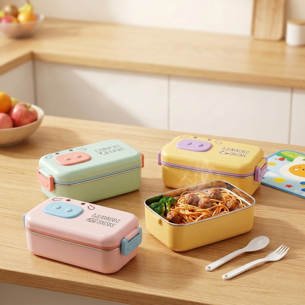 กล่องเบนโตะสแตนเลส 304 ป้องกัน - Food Storage Design บทวิจารณ์และราคา