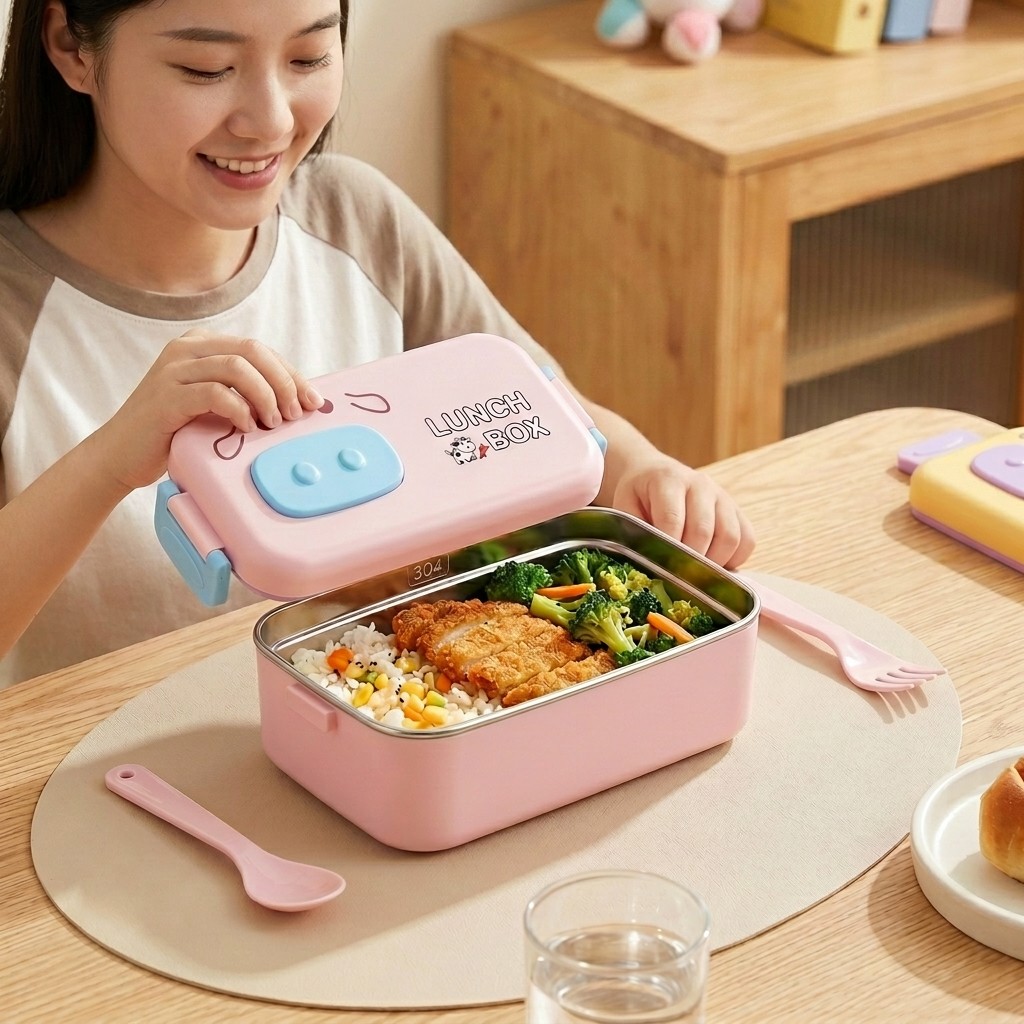 กล่องเบนโตะสแตนเลส 304 ป้องกัน - Food Storage Design บทวิจารณ์และราคา
