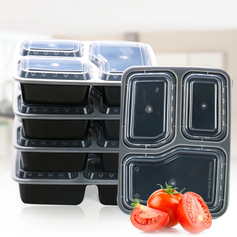 7 แพ็ค 3 ช่องภาชนะเตรียมอาหารห - Food Storage Stackable Containers บทวิจารณ์และราคา