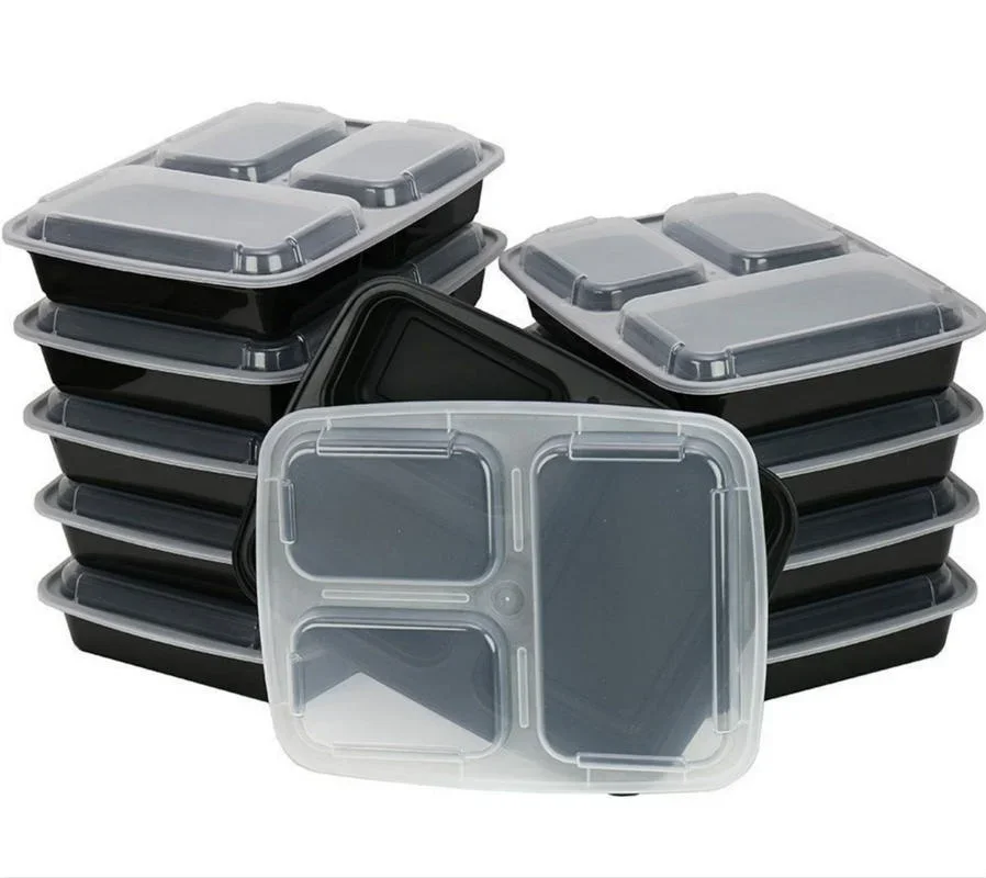 7 แพ็ค 3 ช่องภาชนะเตรียมอาหารห - Food Storage Stackable Containers บทวิจารณ์และราคา