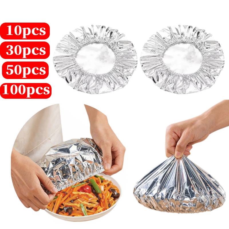 10-100PCS ฝาครอบฉนวนกันความร้อ - Food Storage Aluminum บทวิจารณ์และราคา