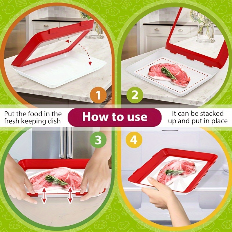 ถาดเก็บอาหารแบบใช้ซ้ำได้ วางซ้ - Food Storage And Safety บทวิจารณ์และราคา