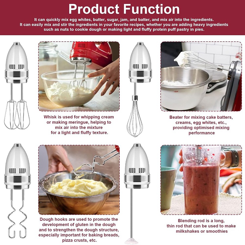 Hand Mixer สิ่งที่แนบมา Beater - Kitchenaid Mixer Hand Mixer บทวิจารณ์และราคา