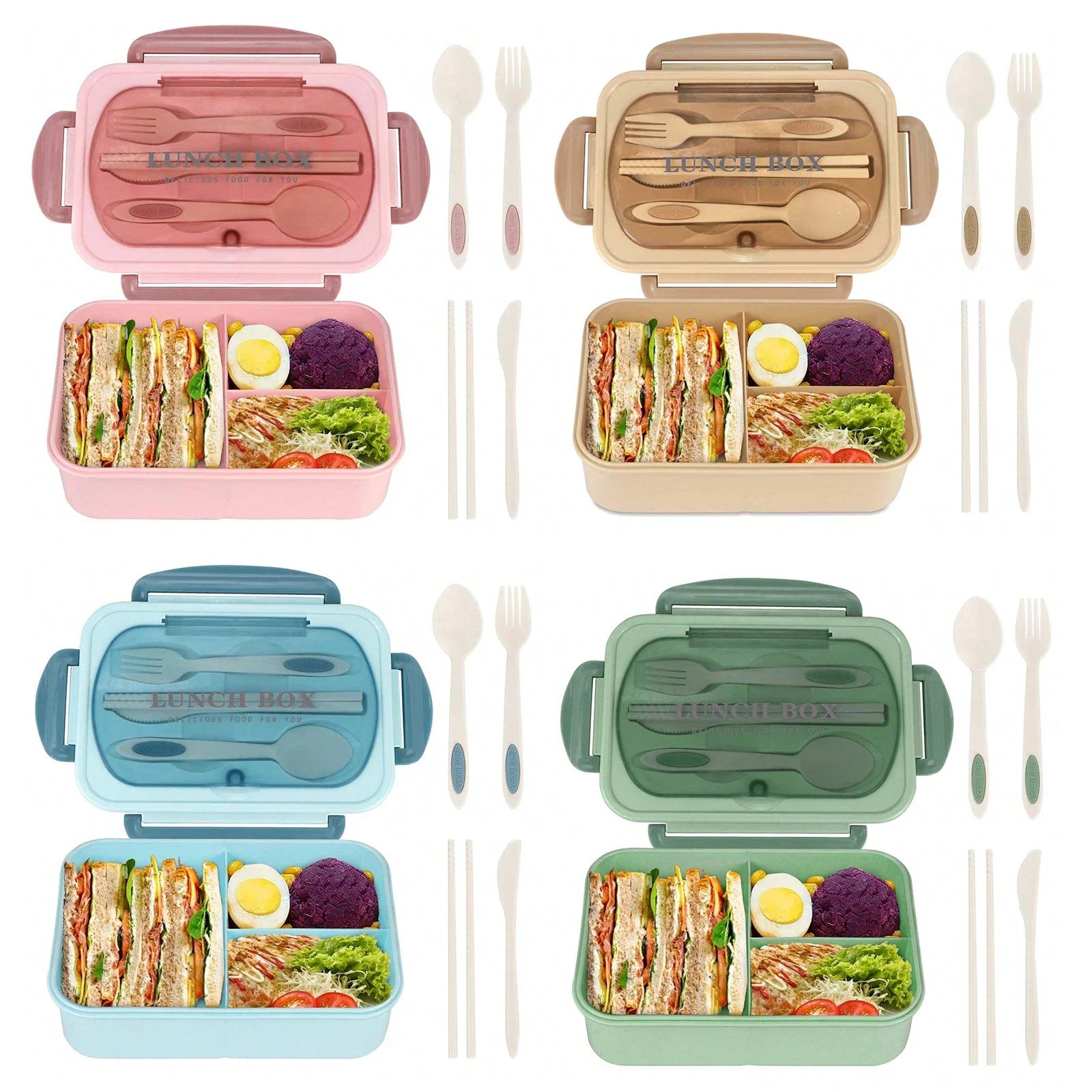 กล่องเบนโตะสำหรับผู้ใหญ่ 3 ช่อ - Food Storage Design บทวิจารณ์และราคา