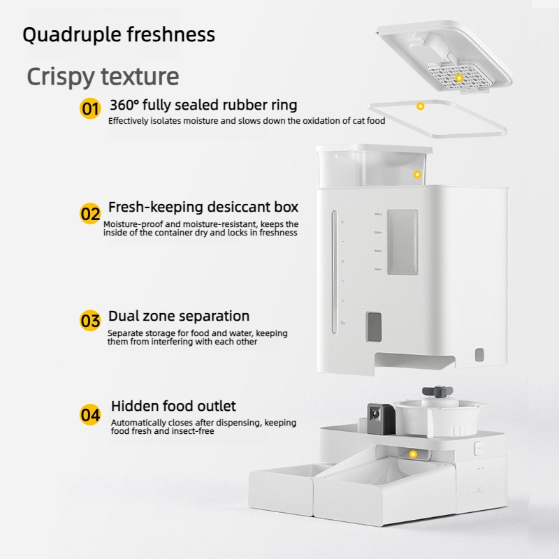 เครื่องให้อาหารสัตว์เลี้ยงอัตโ - Food Storage Freeze Dried บทวิจารณ์และราคา