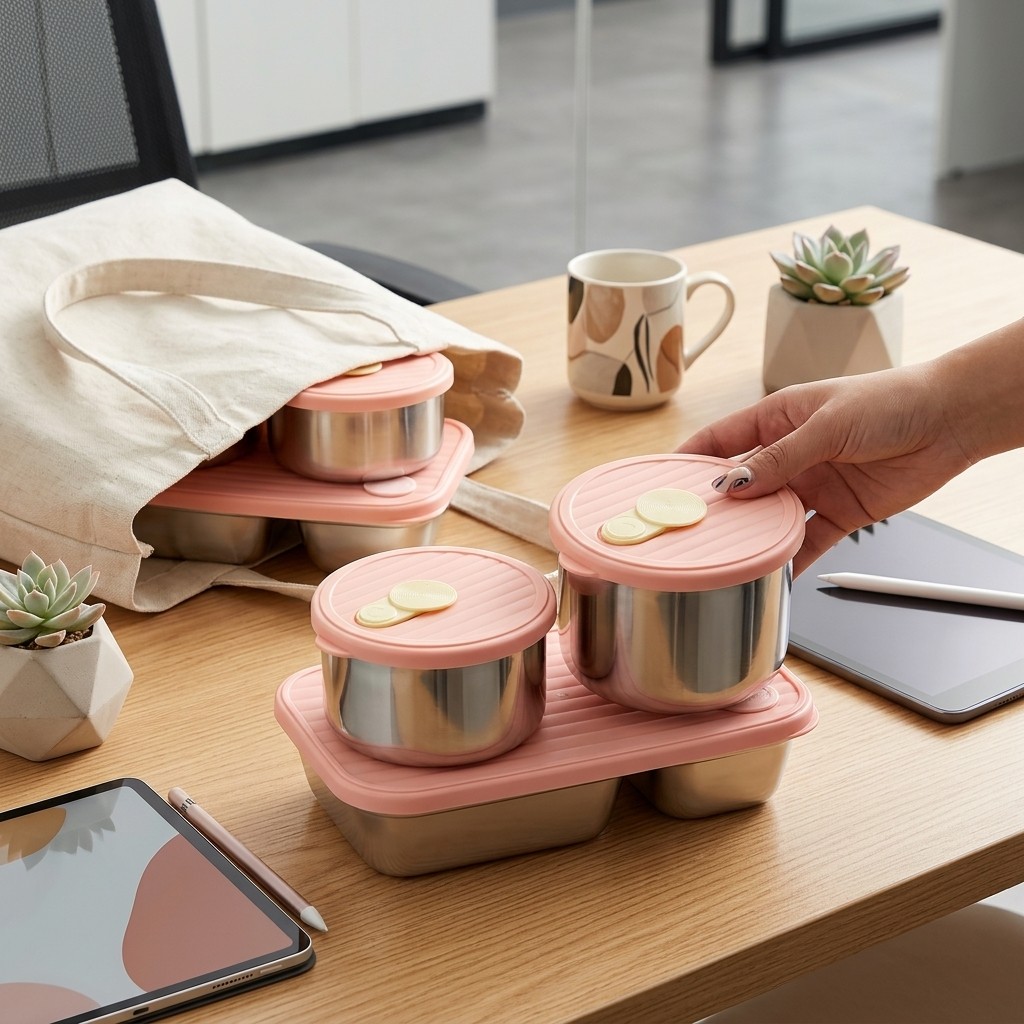 กล่องอาหารกลางวันสแตนเลส 304 ใ - Food Storage Design บทวิจารณ์และราคา