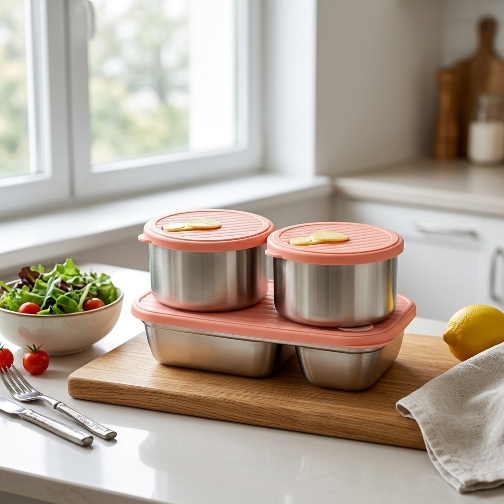 กล่องอาหารกลางวันสแตนเลส 304 ใ - Food Storage Design บทวิจารณ์และราคา