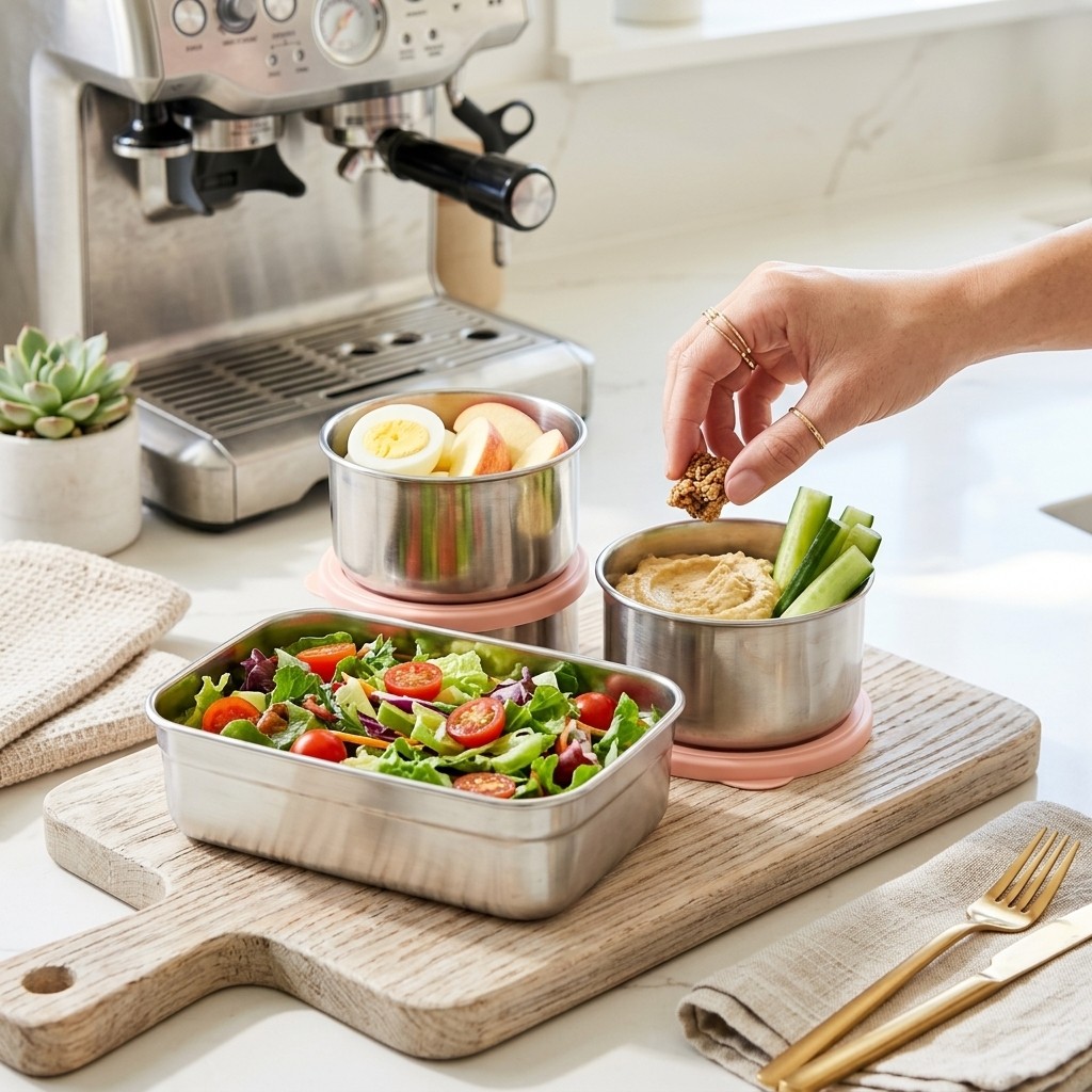 กล่องอาหารกลางวันสแตนเลส 304 ใ - Food Storage Design บทวิจารณ์และราคา