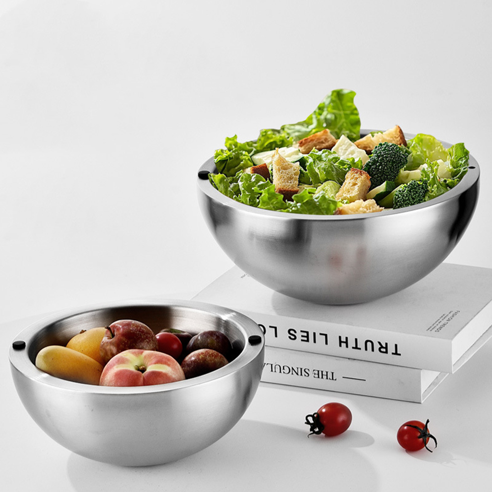 304 หนาสลัดชามผสมสแตนเลสสตีลผน - Food Storage Heat บทวิจารณ์และราคา