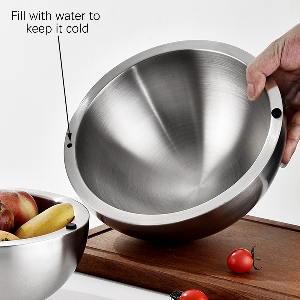 304 หนาสลัดชามผสมสแตนเลสสตีลผน - Food Storage Heat บทวิจารณ์และราคา