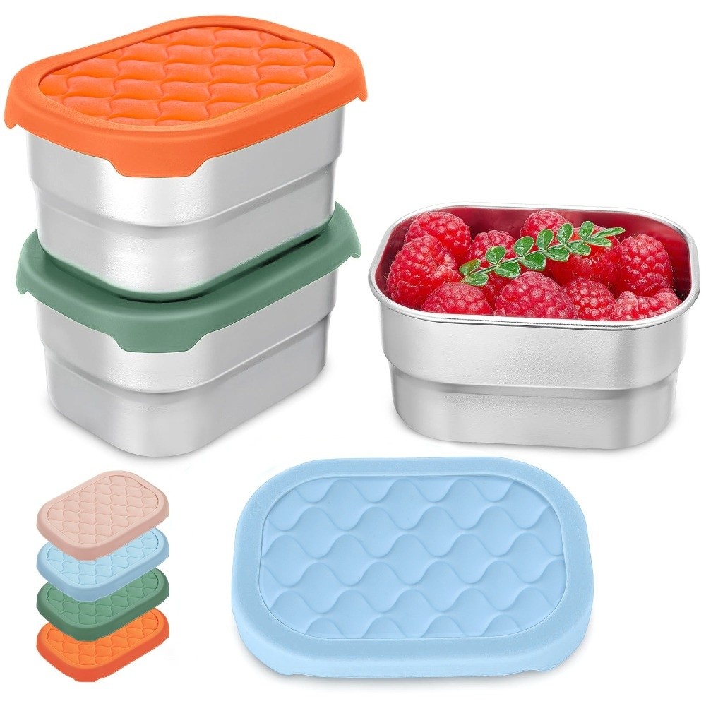 ใหม่ภาชนะบรรจุอาหารสแตนเลสซ้อน - Food Storage Stackable Containers บทวิจารณ์และราคา
