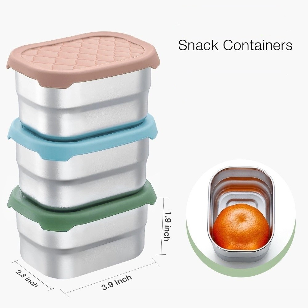 ใหม่ภาชนะบรรจุอาหารสแตนเลสซ้อน - Food Storage Stackable Containers บทวิจารณ์และราคา