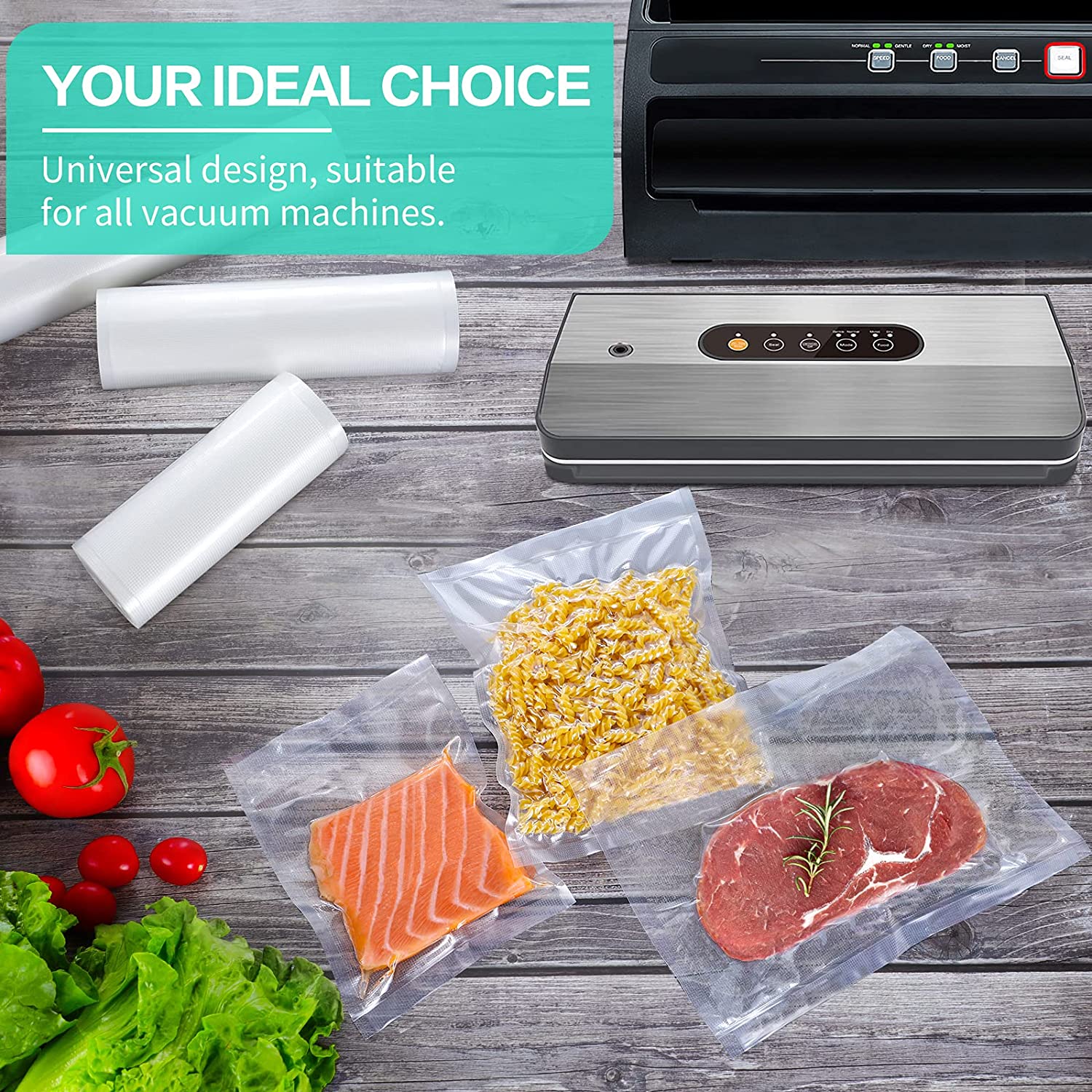 ถุงสำหรับเครื่องซีลสูญญากาศ ถุ - Food Storage Vacuum Sealer Machine บทวิจารณ์และราคา