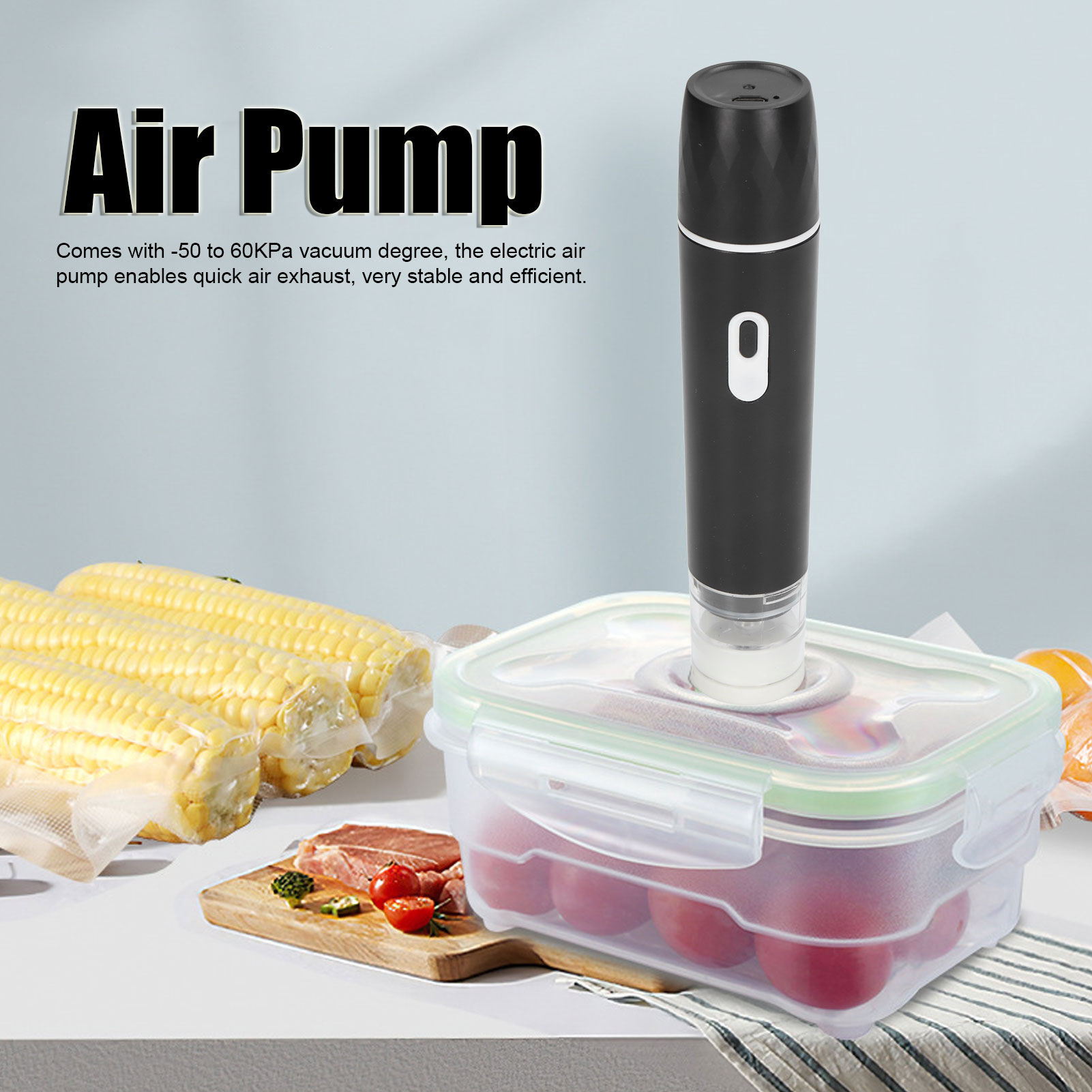 เครื่องปั๊มลมไฟฟ้าแบบมือถือสำห - Food Storage Vacuum Sealer Machine บทวิจารณ์และราคา