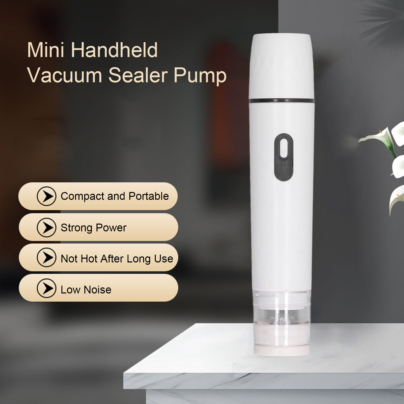 เครื่องปั๊มลมไฟฟ้าแบบมือถือสำห - Food Storage Vacuum Sealer Machine บทวิจารณ์และราคา