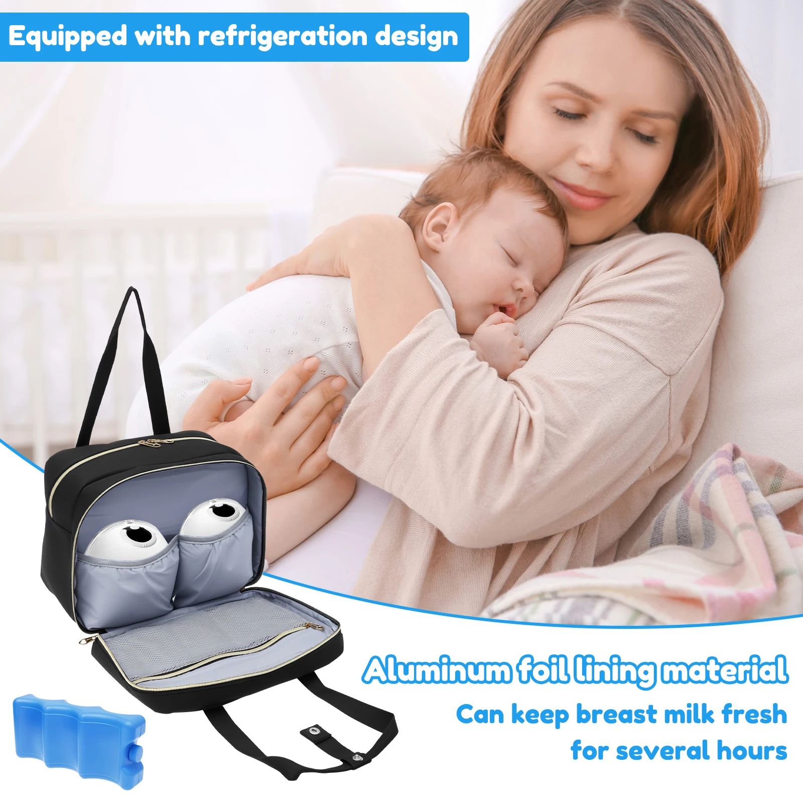 กระเป๋าเก็บน้ำนมแม่พร้อมแผ่นน้ - Food Storage Baby บทวิจารณ์และราคา