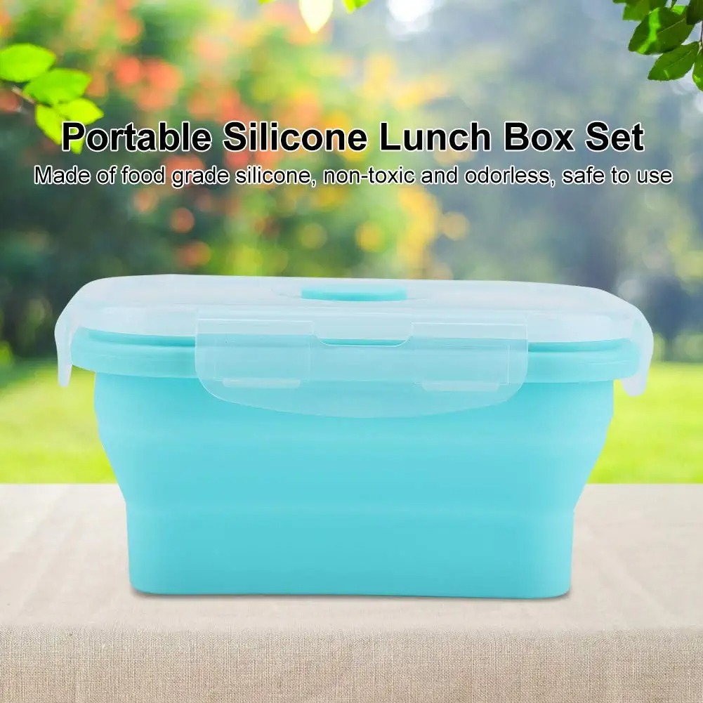 4 ขนาดพับซิลิโคนอาหารแบบพกพา B - Food Storage Design บทวิจารณ์และราคา