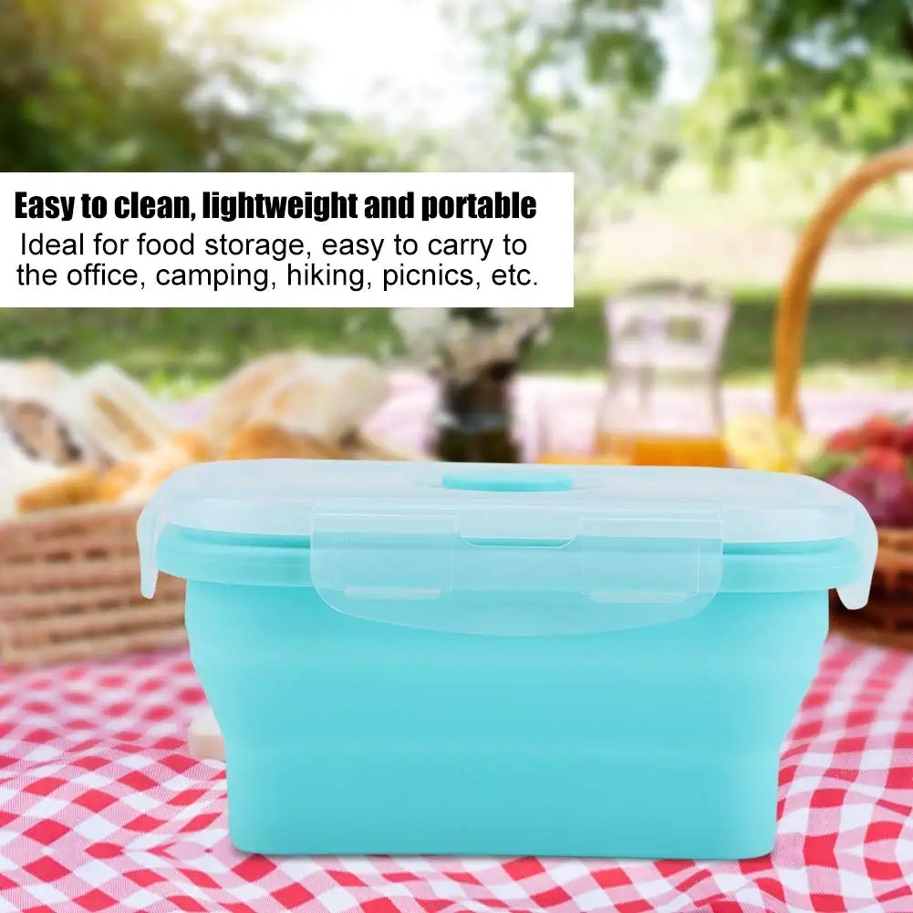 4 ขนาดพับซิลิโคนอาหารแบบพกพา B - Food Storage Design บทวิจารณ์และราคา