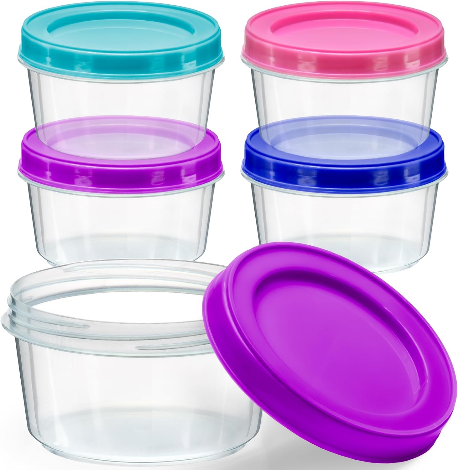 ชุด 4 ชิ้น - กล่องเก็บอาหารพลา - Food Storage Jars With Wooden Lids บทวิจารณ์และราคา