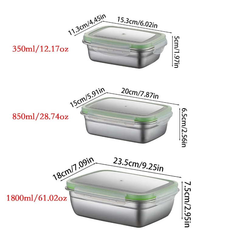 ชุดกล่องอาหารกลางวันสแตนเลส 30 - Food Storage Stackable Containers บทวิจารณ์และราคา